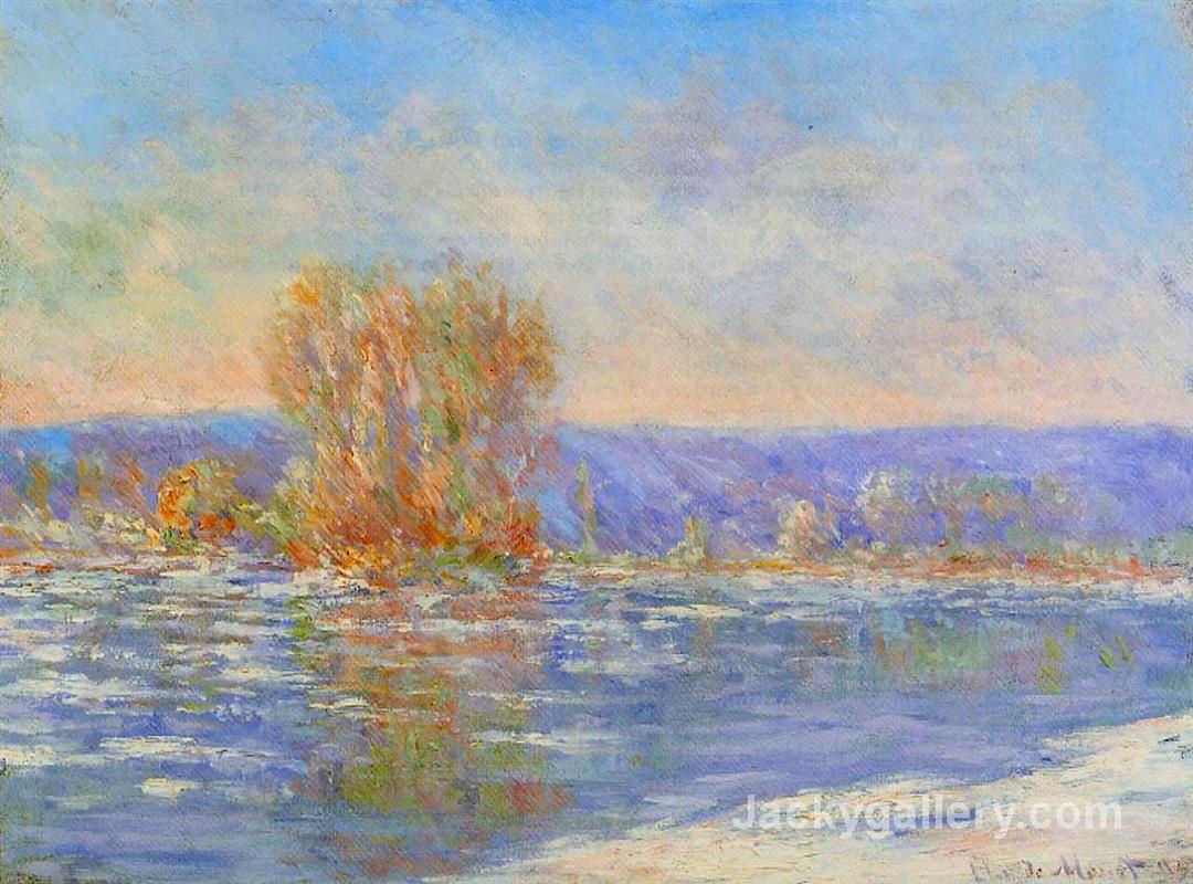 Floating Ice near Bennecourt by Claude Monet paintings reproduction